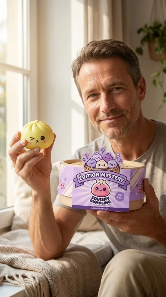 Mystery Dumpling Squishy Yllätyspakkaus pakkauksensa kanssa