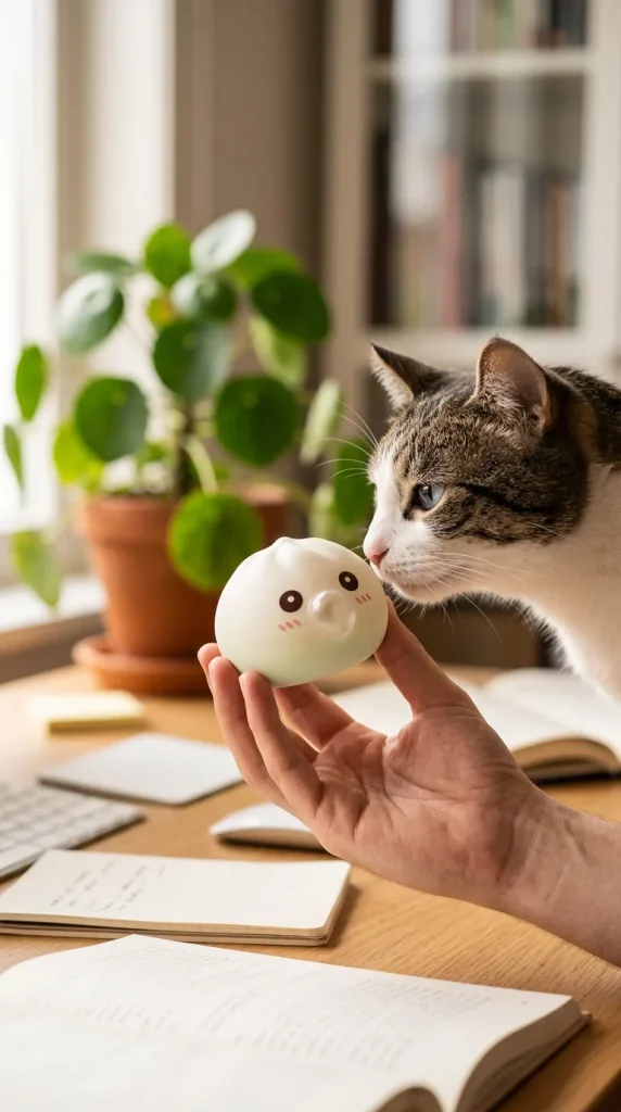 Giant Dumpling Squishy Pilvenvalkoinen ja lemmikki — asiakaskuva