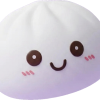 Dumpling Squishy Yövalo Kuunvalkoinen — squishy antistressilelu, slow-rise, kawaii
