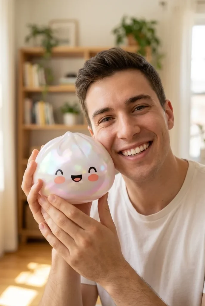 Dumpling Squishy Pilvenvalkoinen arjen keskellä