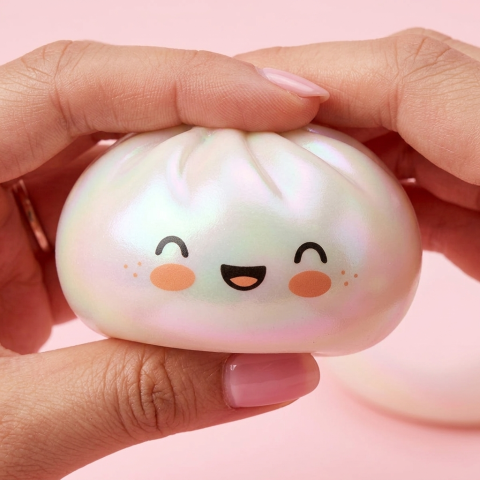 Dumpling Squishy Pilvenvalkoinen slow rise -efekti toiminnassa