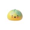 Yellow Fade Dumpling Squishy Auringonlasku puristettuna kädessä