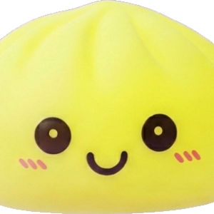 Dumpling Squishy -yövalo, Aurinkoinen Keltainen — squishy antistressilelu, slow-rise, kawaii