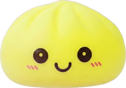 Dumpling Squishy -yövalo, Aurinkoinen Keltainen — squishy antistressilelu, slow-rise, kawaii