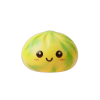 Tie Dye Dumpling Squishy Keltainen puristettuna kädessä