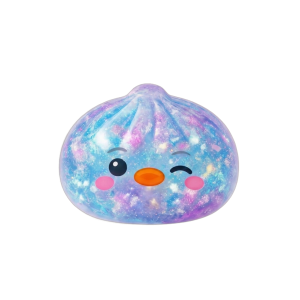 Squishy Dumpling Pingviini Sininen Galaksi puristettuna kädessä