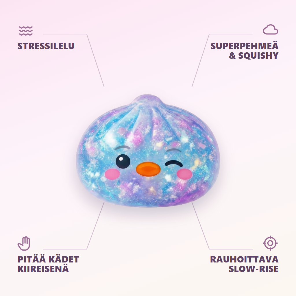 Squishy Dumpling Pingviini Sininen Galaksi infografiikka: tärkeimmät edut