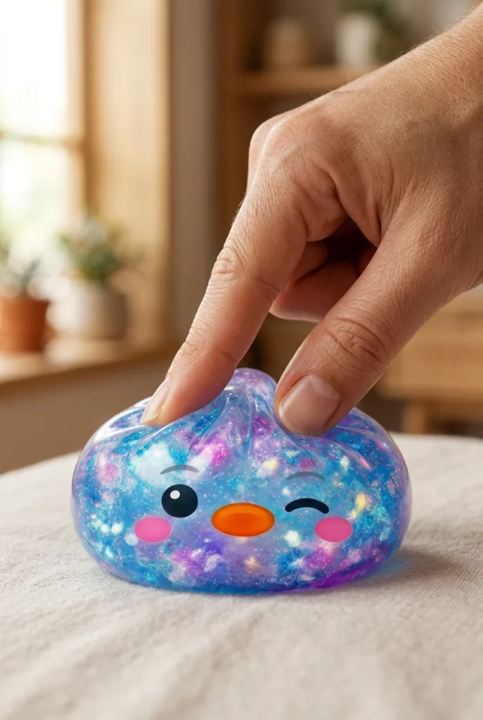 Squishy Dumpling Pingviini Sininen Galaksi puristuksessa
