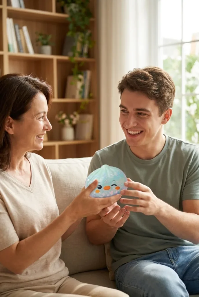 Squishy Dumpling Pingviini Mintunvihreä lahjaideana