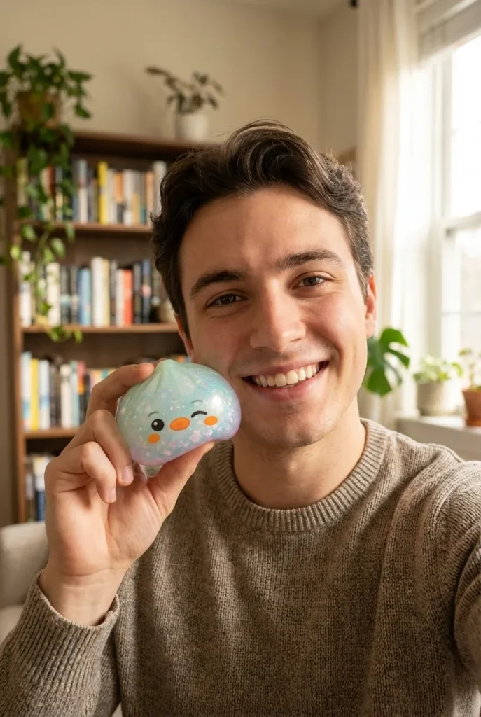 Squishy Dumpling Pingviini Mintunvihreä arjen keskellä