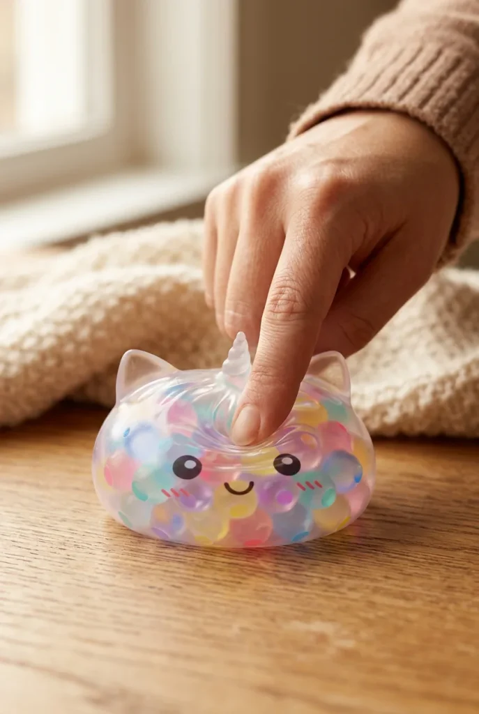 Bubble Dumpling Squishy Yksisarvinen Pastelli puristuksessa