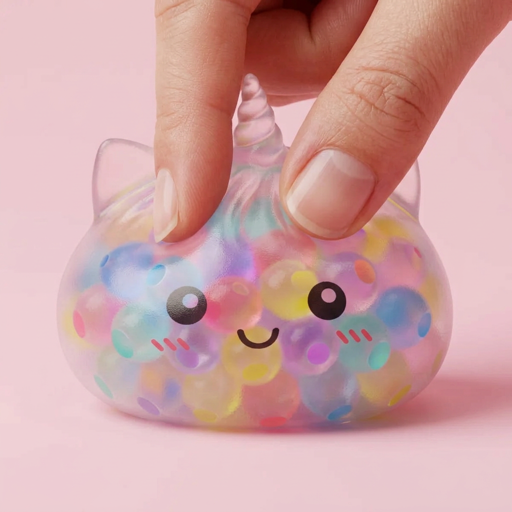 Bubble Dumpling Squishy Yksisarvinen Pastelli slow rise -efekti toiminnassa