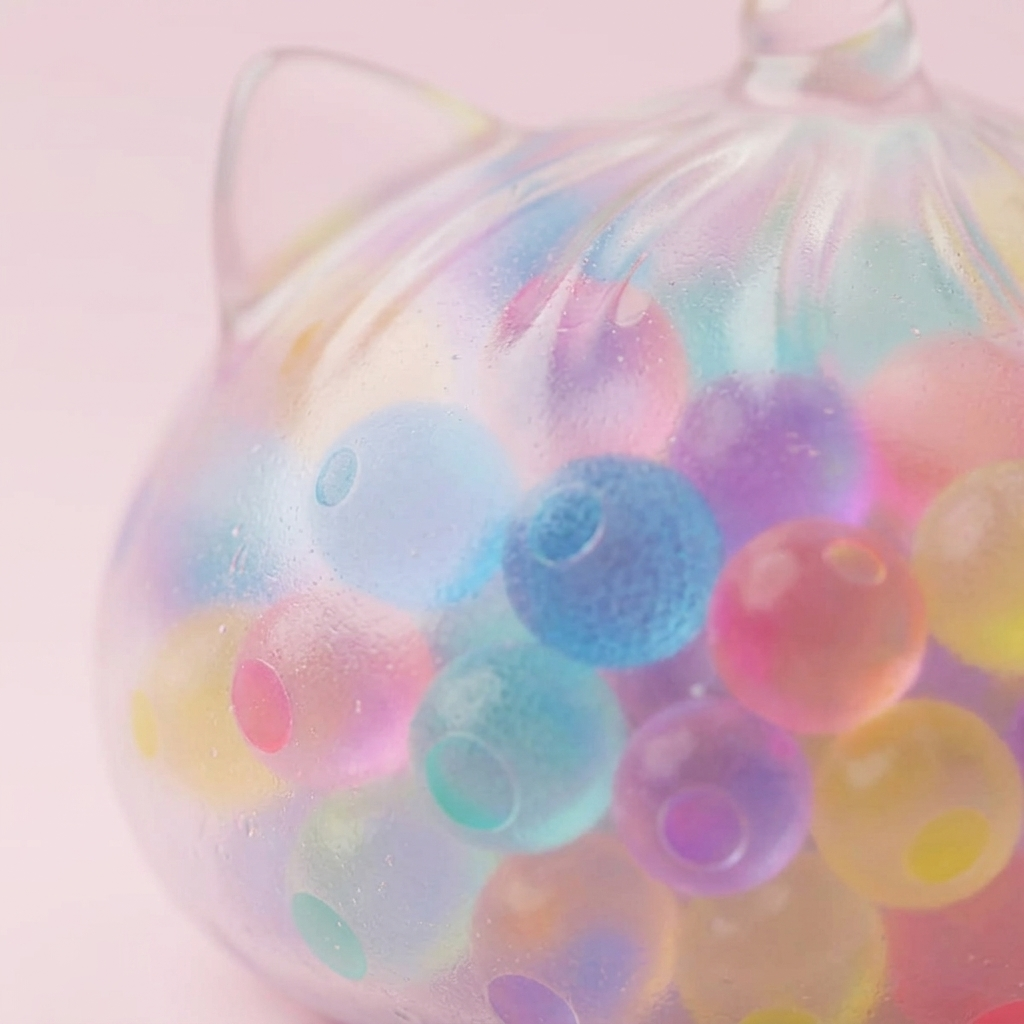 Bubble Dumpling Squishy Yksisarvinen Pastelli makrokuva vaahdon pinnasta