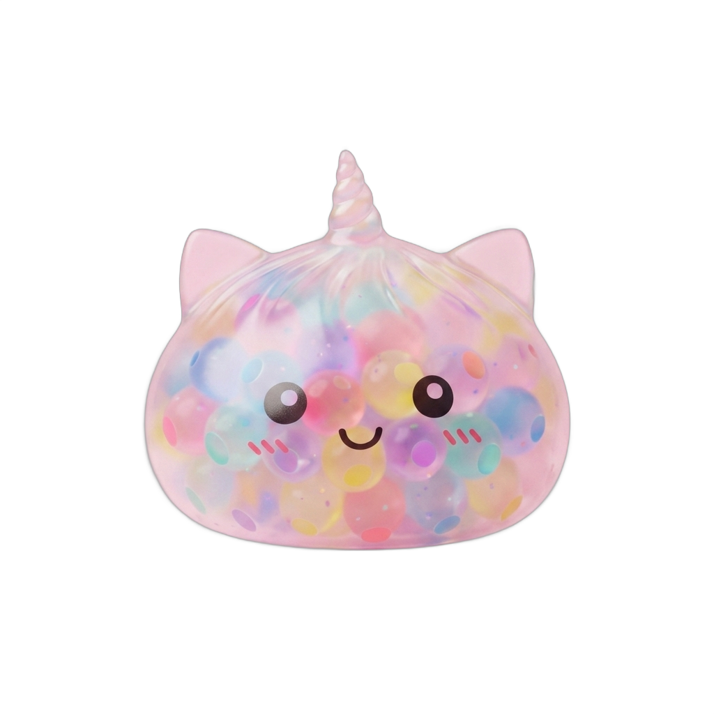 Bubble Dumpling Squishy Yksisarvinen Pastelli puristettuna kädessä