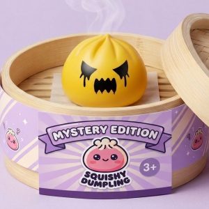 Squishy Dumpling Aave Mystery bambutyylisessä höyrytyskorissa