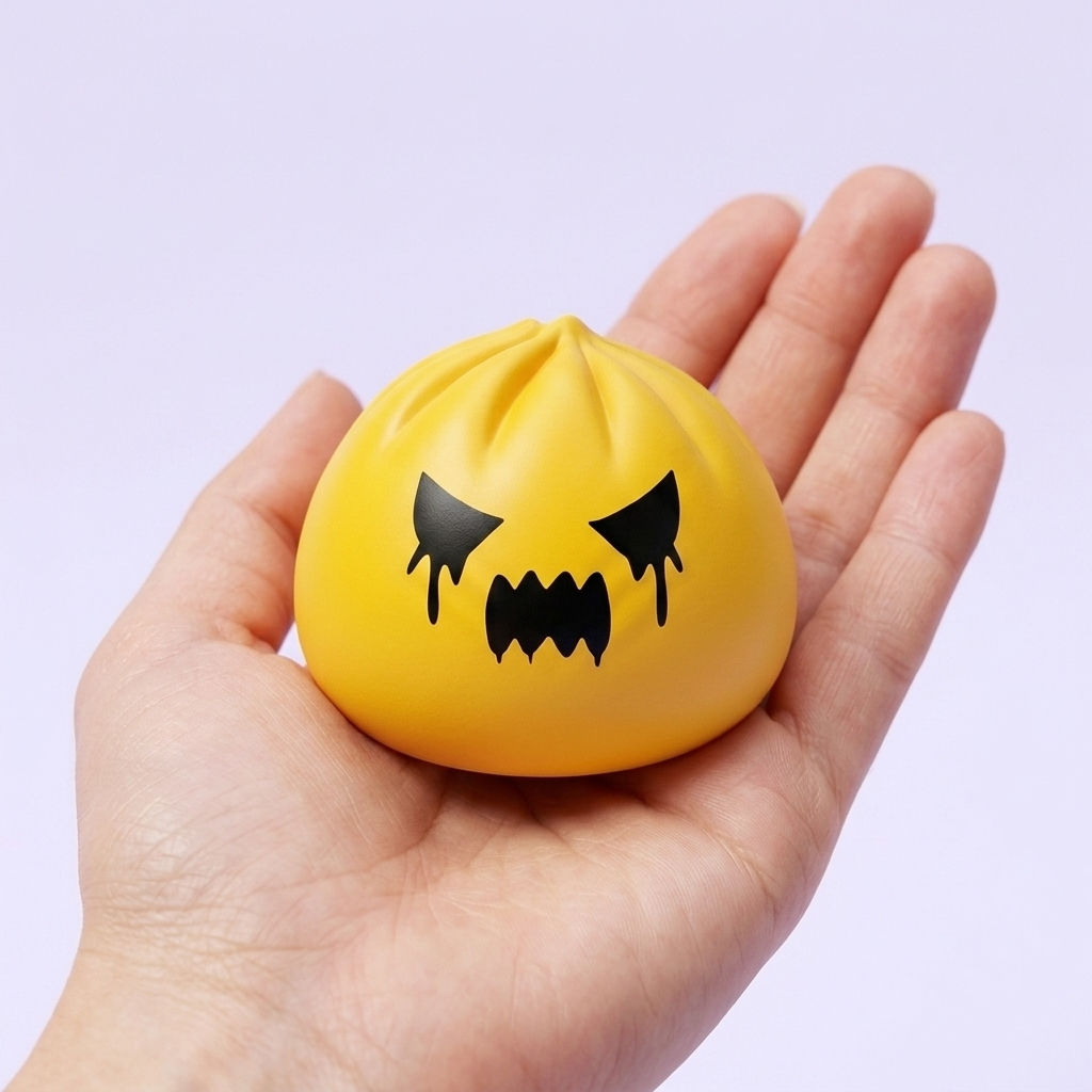 Squishy Dumpling Aave Mystery kädessä — kokovertailu