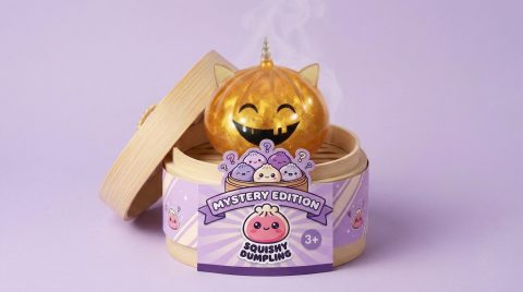 Squishy Dumpling Mystery Halloween Yksisarvinen bambutyylisessä höyrytyskorissa