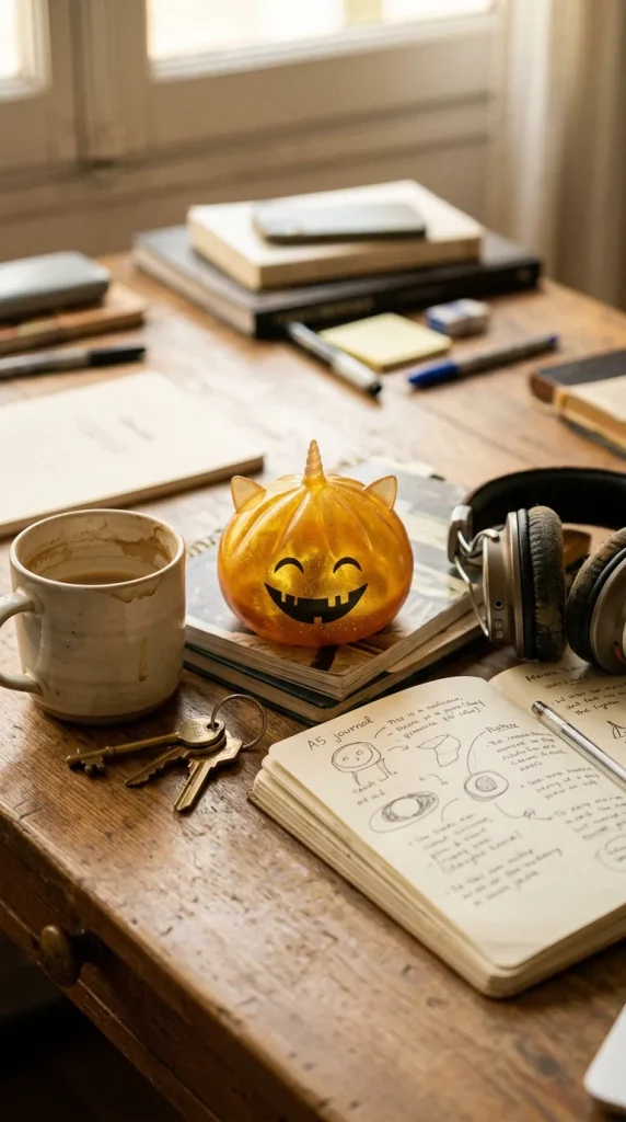 Squishy Dumpling Mystery Halloween Yksisarvinen työpöydällä