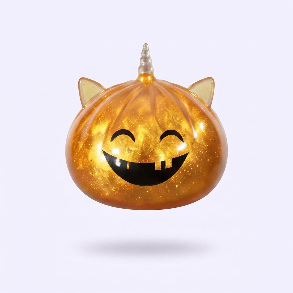 Squishy Dumpling Mystery Halloween Yksisarvinen puristettuna kädessä