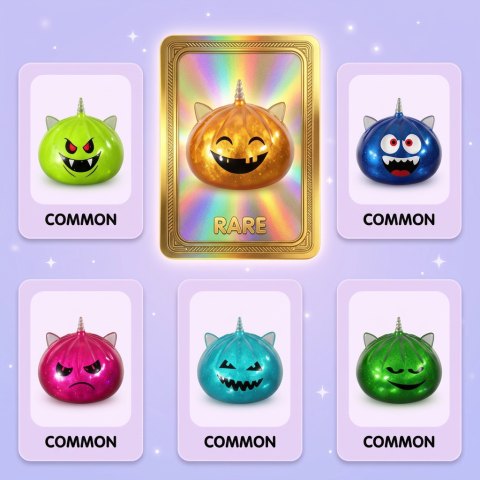 Squishy Dumpling Mystery Halloween Yksisarvinen puristettuna kädessä