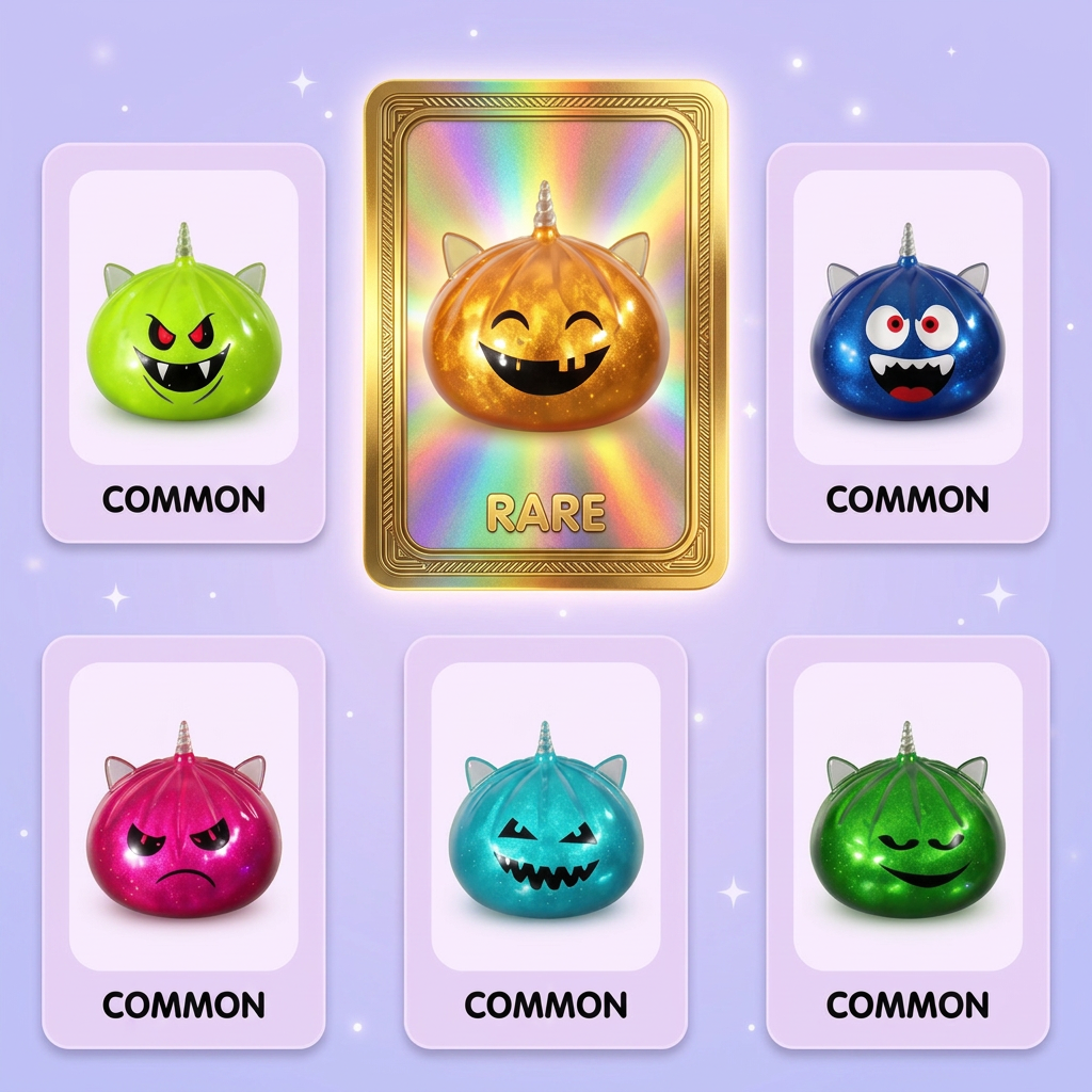 Squishy Dumpling Mystery Halloween Yksisarvinen puristettuna kädessä