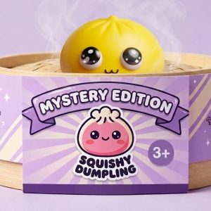 Dumpling Squishy Mystery Pop Isot Silmät bambutyylisessä höyrytyskorissa