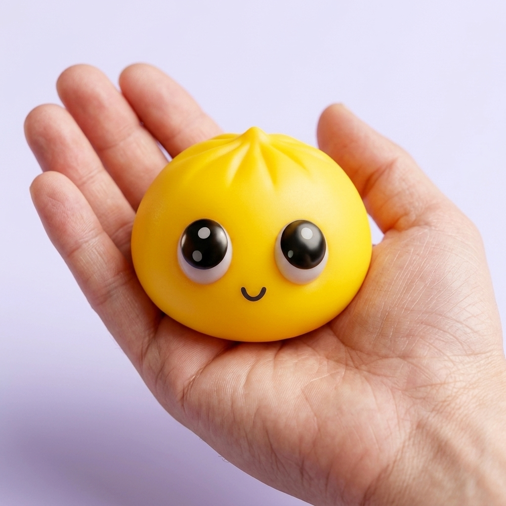 Dumpling Squishy Mystery Pop Isot Silmät kädessä — kokovertailu