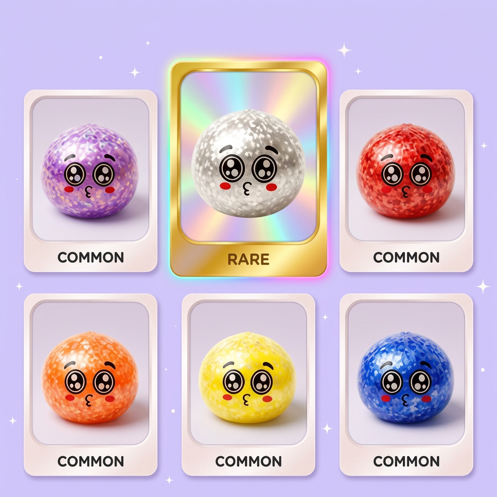 Dumpling Squishy Mystery Puppy Eyed -yllätyspakkaus puristettuna kädessä
