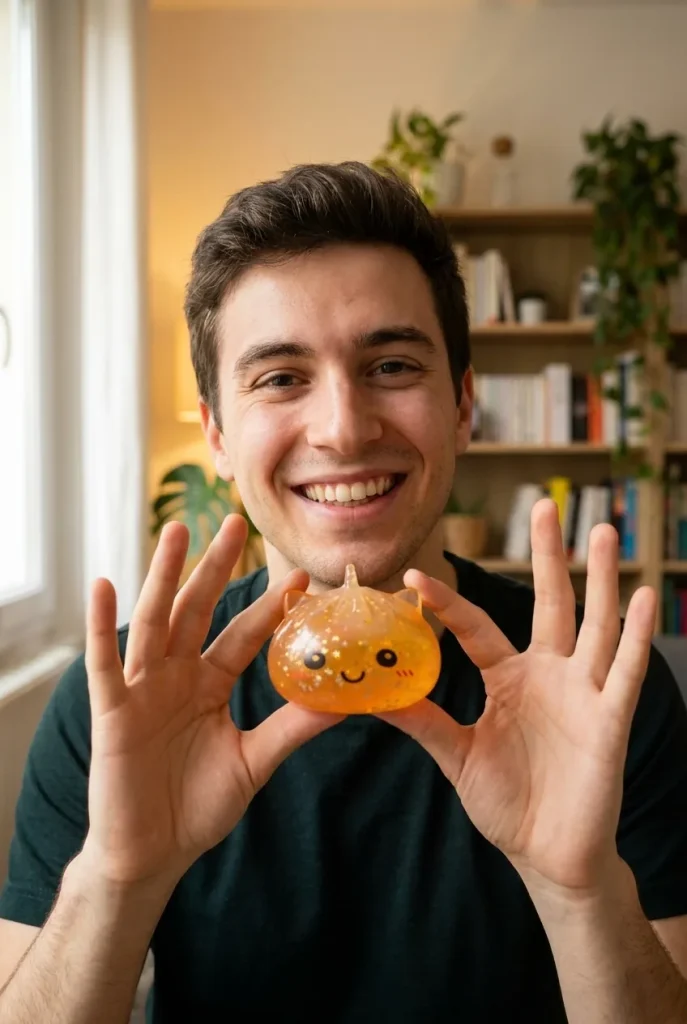 Squishy Dumpling Yksisarvinen Mystery Glitter arjen keskellä