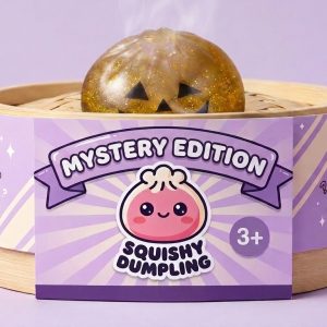 Squishy Dumpling Vampire Mystery Karmiininpunainen bambutyylisessä höyrytyskorissa