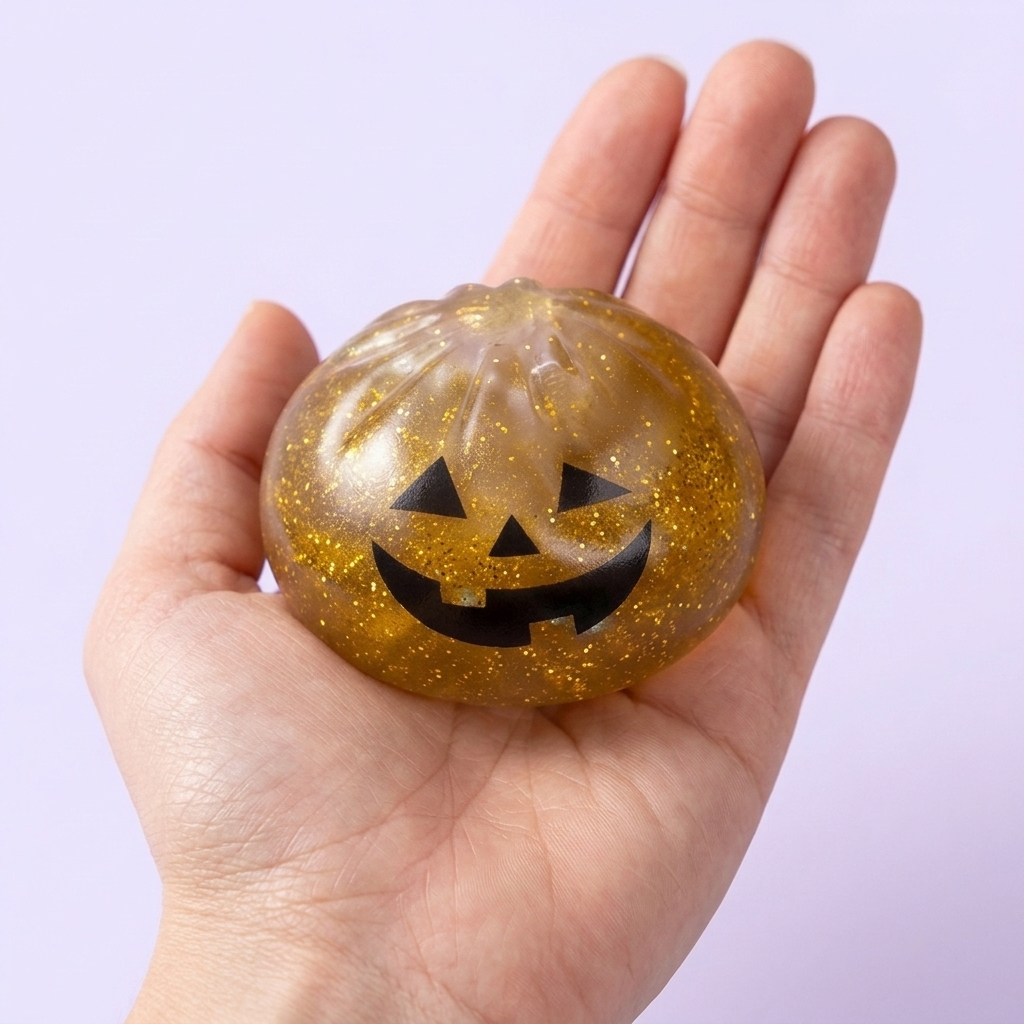 Squishy Dumpling Vampire Mystery Karmiininpunainen kädessä — kokovertailu