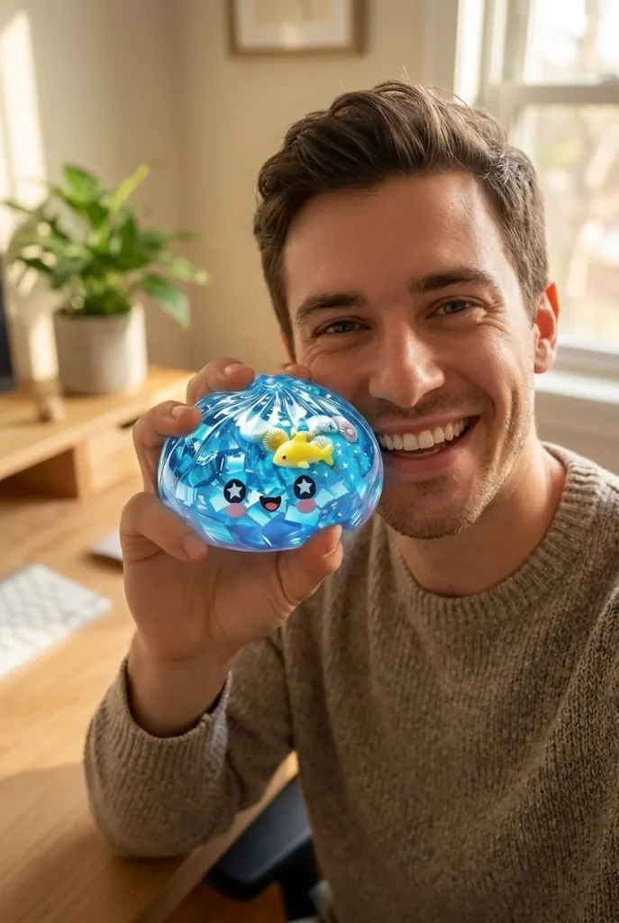 Glitter Dumpling Squishy Ocean Koralliriutta arjen keskellä