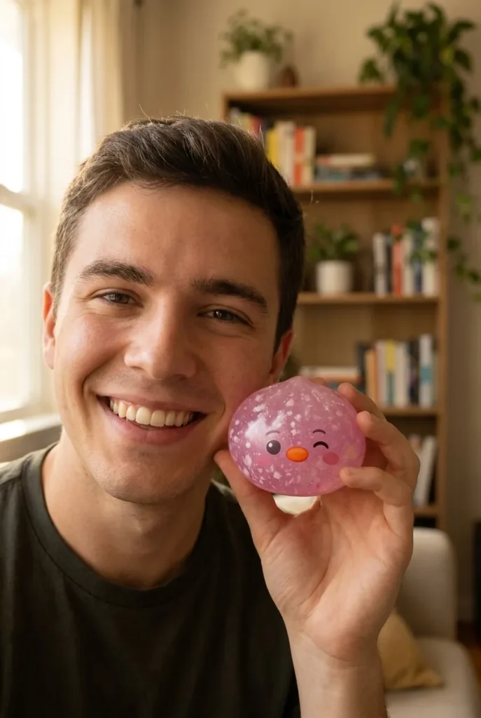 Penguin Dumpling Squishy Karkkipinkki arjen keskellä