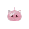 Unicorn Glitter Dumpling Squishy Pinkki puristettuna kädessä