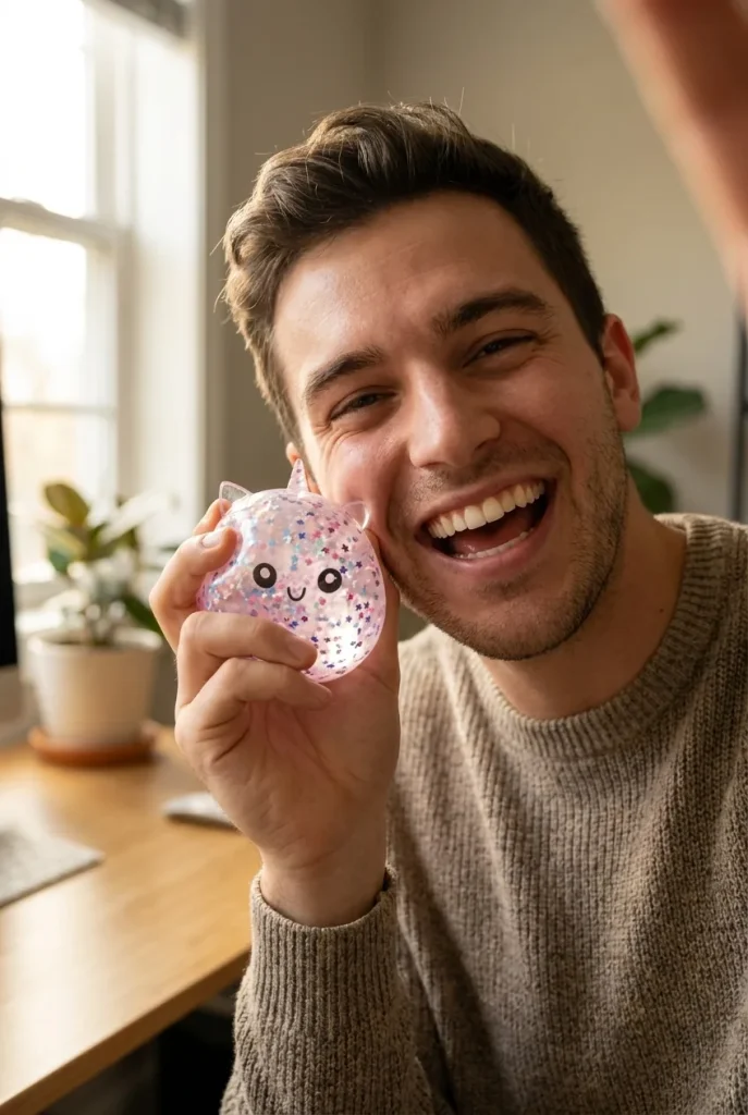 Dumpling Squishy Sparkle Yksisarvinen Valkoinen arjen keskellä