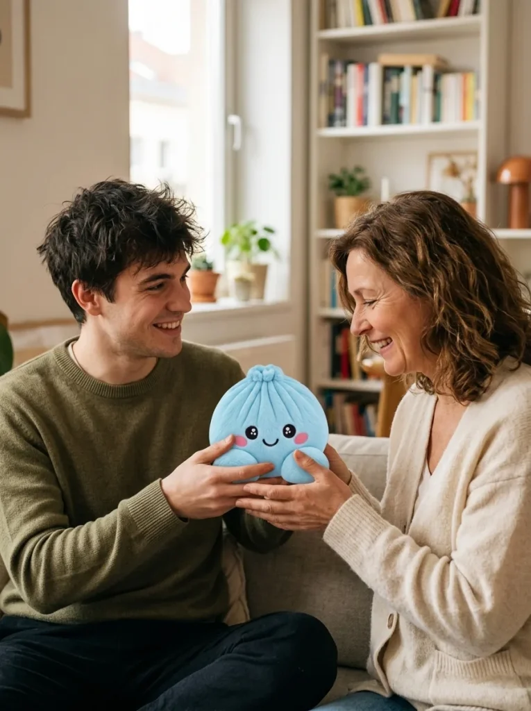 Squishy Dumpling Taivaansininen Plyysihahmo lahjaideana