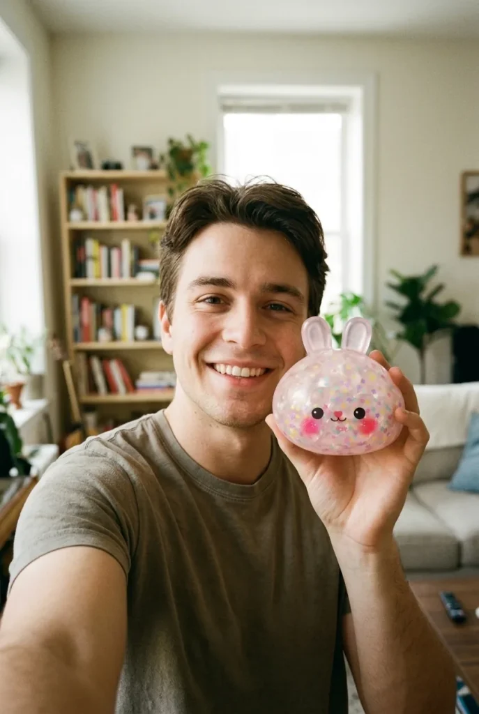 Bunny Dumpling Squishy Konfetti arjen keskellä