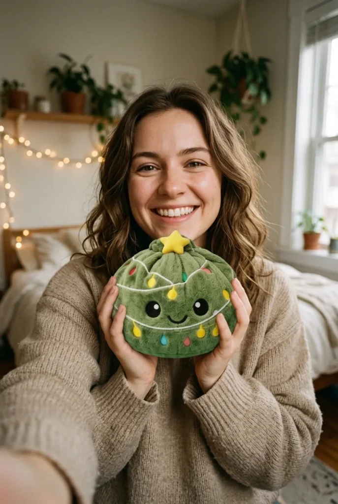 Dumpling Squishy Joulukuusi Kimalteleva arjen keskellä