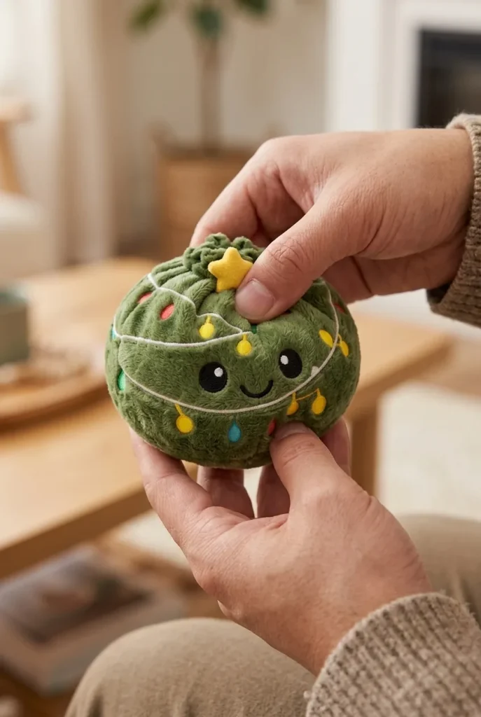 Dumpling Squishy Joulukuusi Kimalteleva puristuksessa