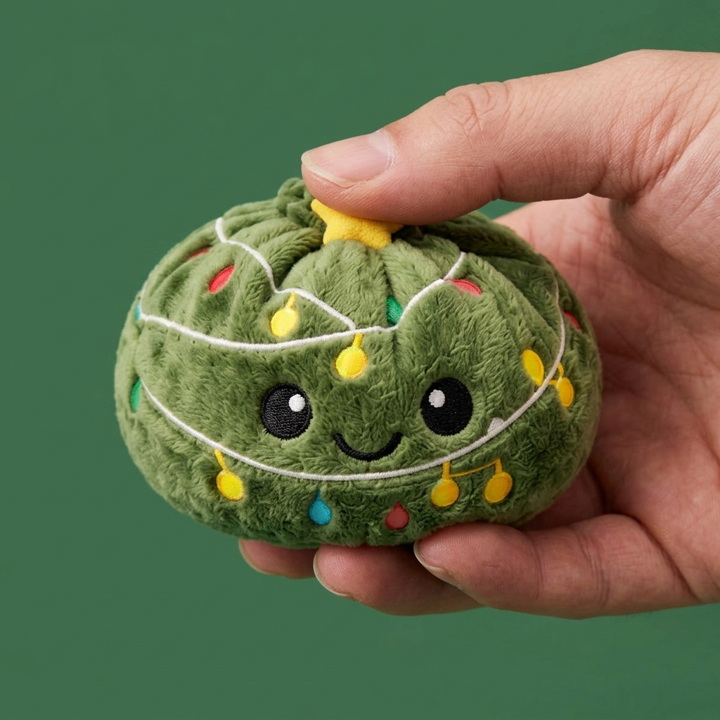 Dumpling Squishy Joulukuusi Kimalteleva puristettuna kädessä