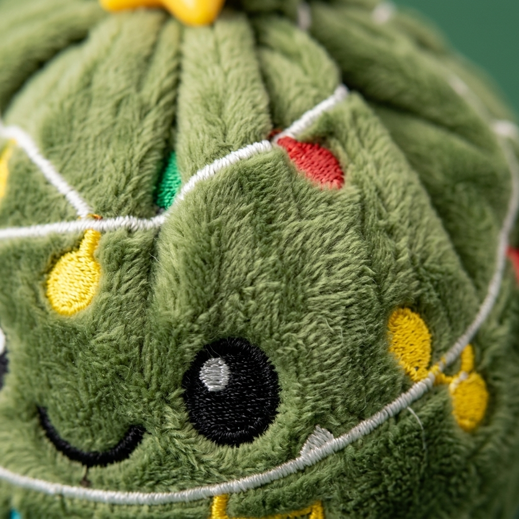 Dumpling Squishy Joulukuusi Kimalteleva makrokuva vaahdon pinnasta