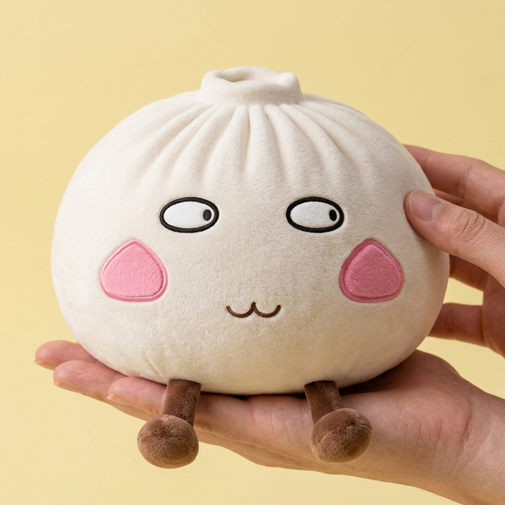 Squishy Dumpling Jättiläinen Ylpeä ja Veikeä kädessä — kokovertailu