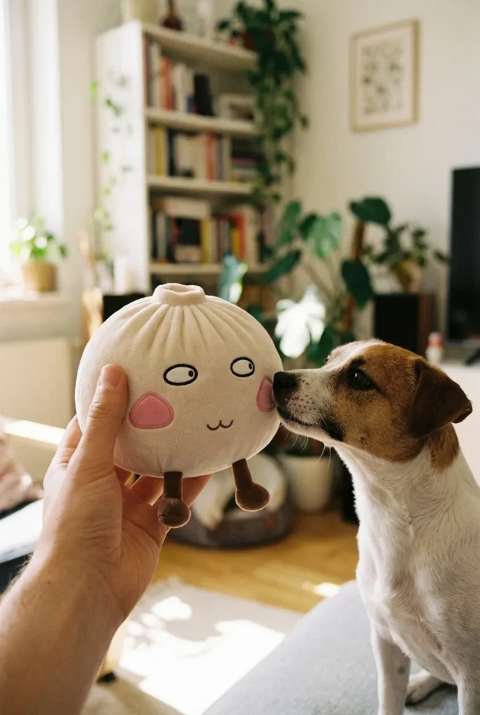 Squishy Dumpling Jättiläinen Ylpeä ja Veikeä pehmolelun seurassa
