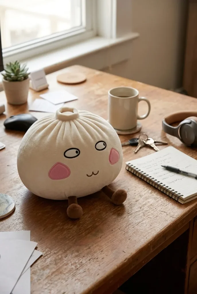 Squishy Dumpling Jättiläinen Ylpeä ja Veikeä työpöydällä
