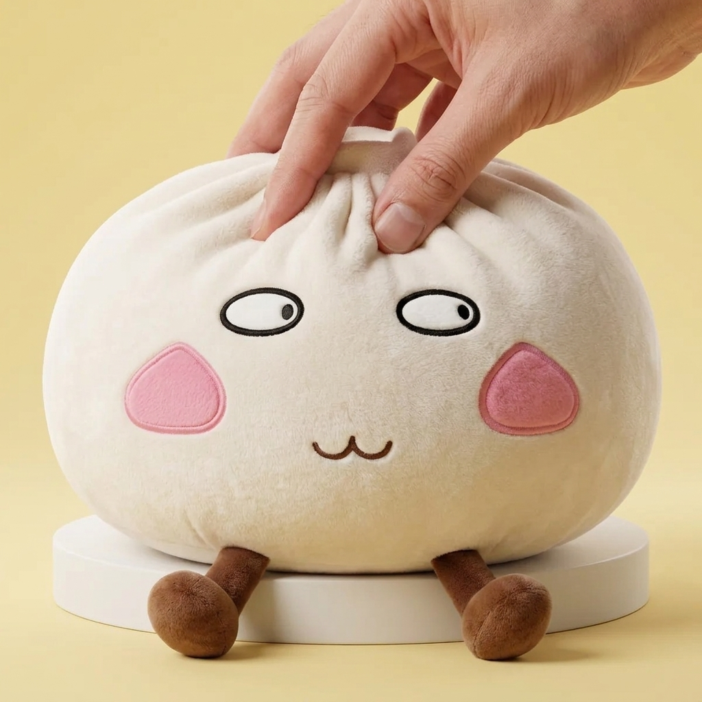 Squishy Dumpling Jättiläinen Ylpeä ja Veikeä puristettuna kädessä