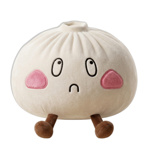 Dumpling Squishy XXL Surullinen Naama puristettuna kädessä