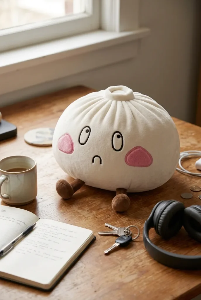 Dumpling Squishy XXL Surullinen Naama työpöydällä