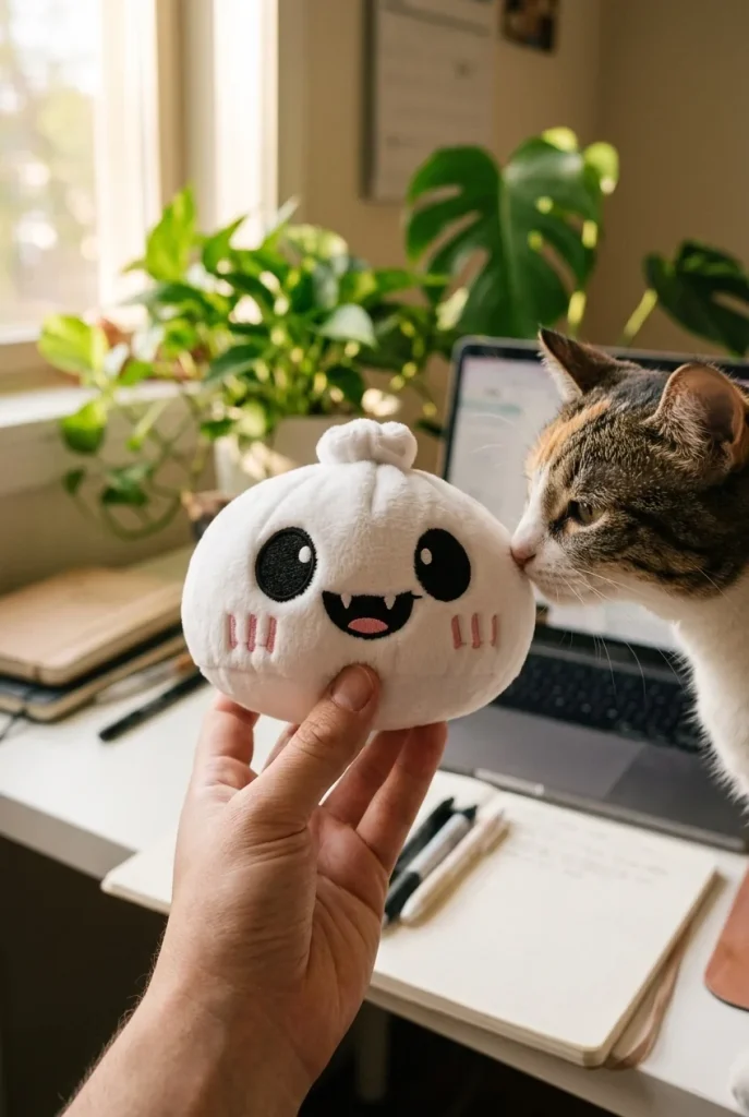 Dumpling Squishy Halloween Haamu Kuutamolla pehmolelun seurassa