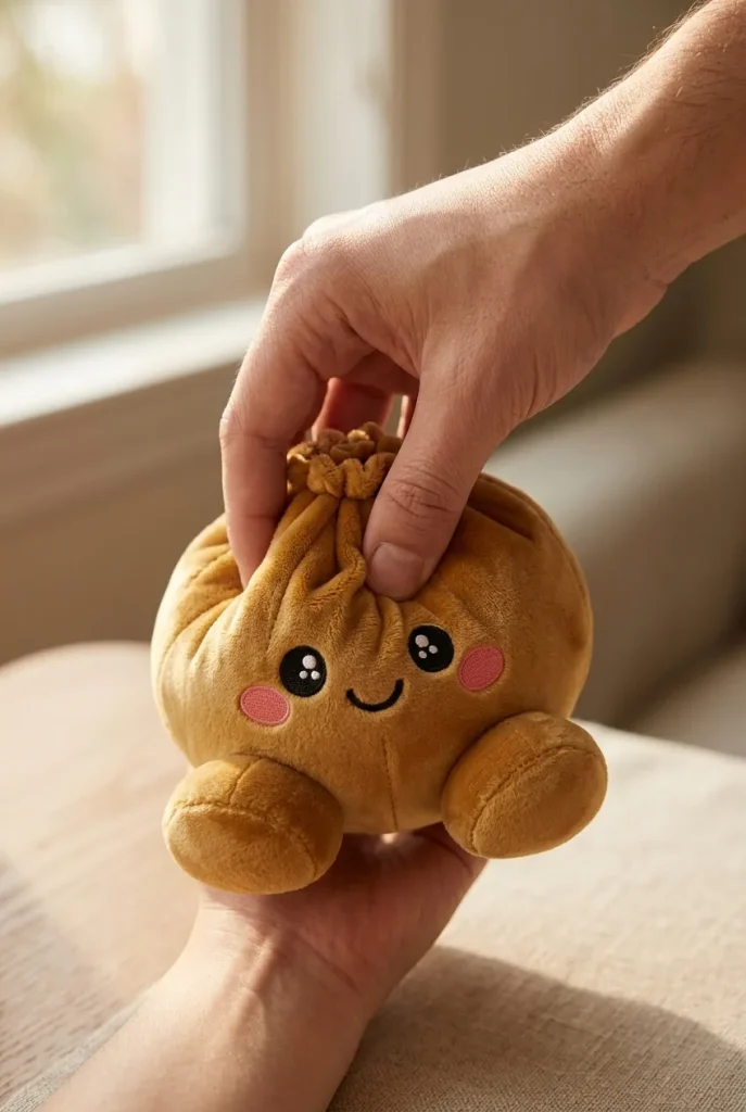 Squishy Dumpling Kuninkaallinen Kulta puristuksessa