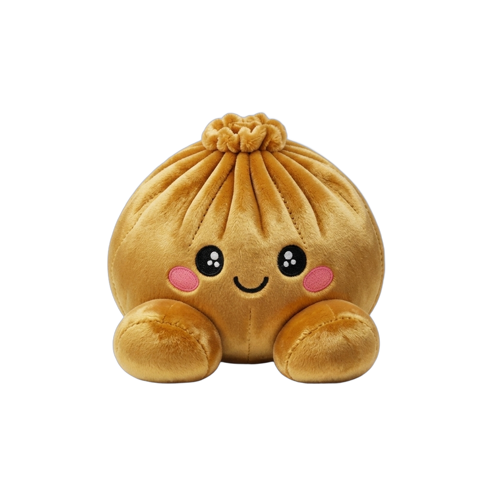 Squishy Dumpling Kuninkaallinen Kulta puristettuna kädessä